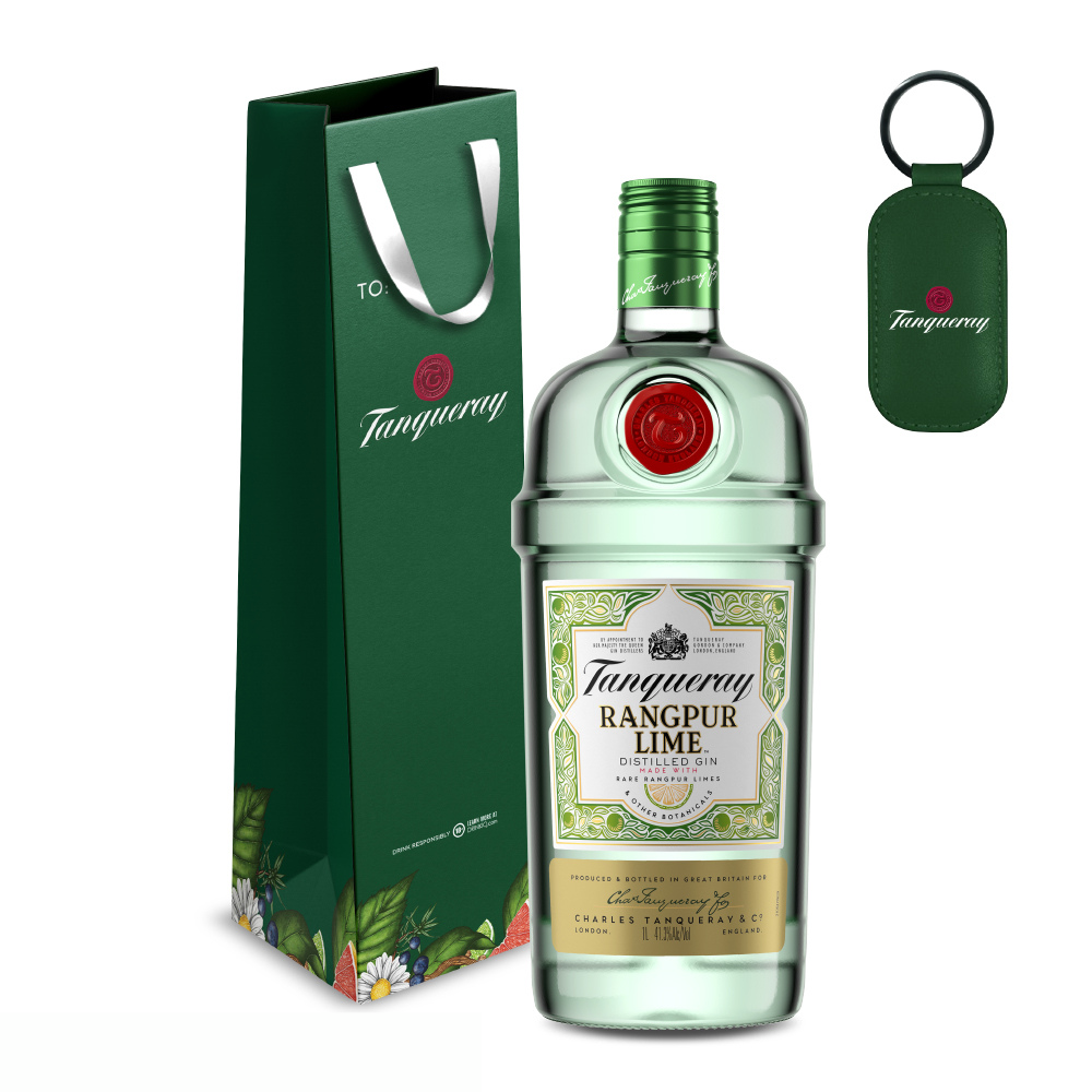 Tanqueray Rangpur 1L + Green Tanqueray Gift Bag with Keychain