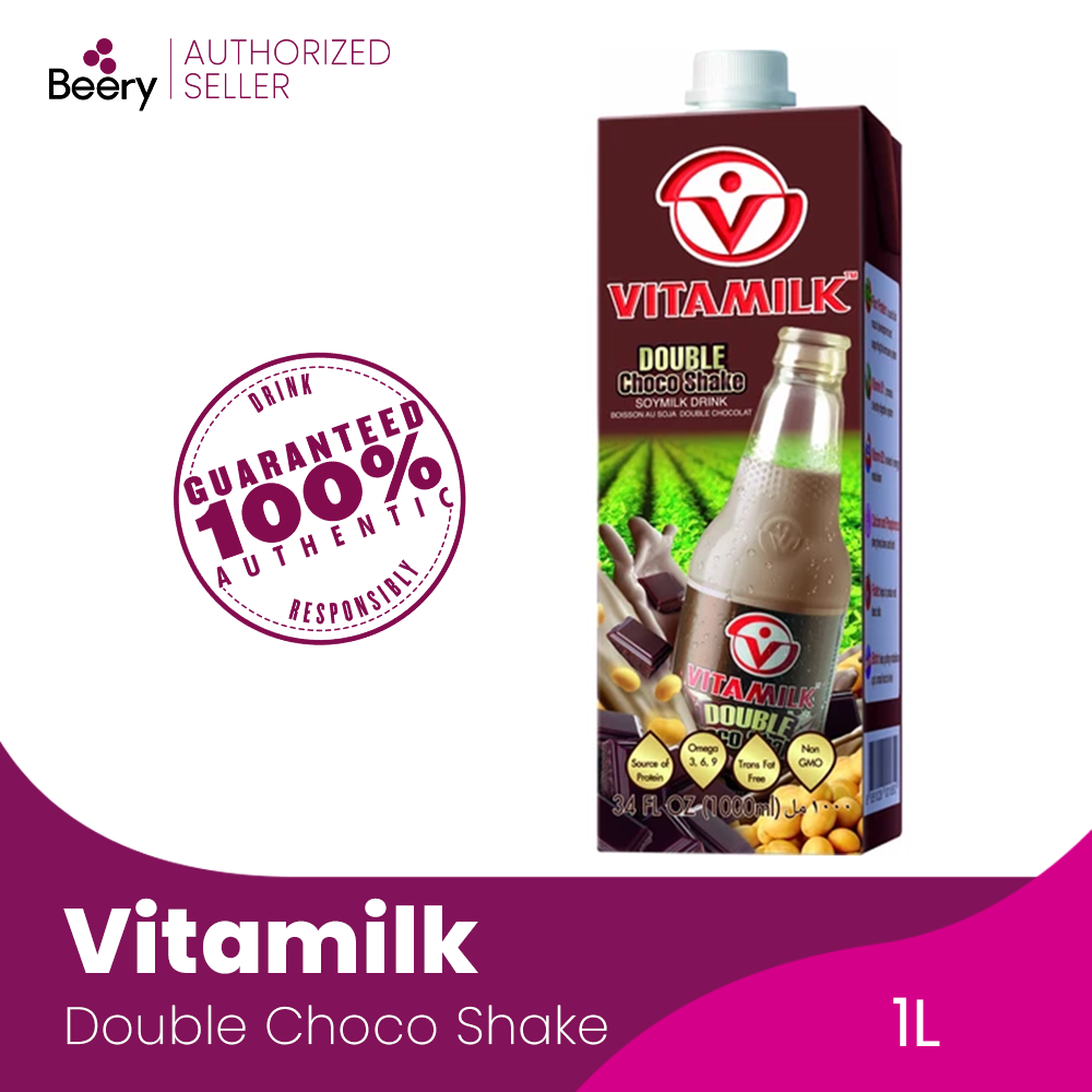 Vitamilk Double Choco Shake Soy Milk 1 Liter