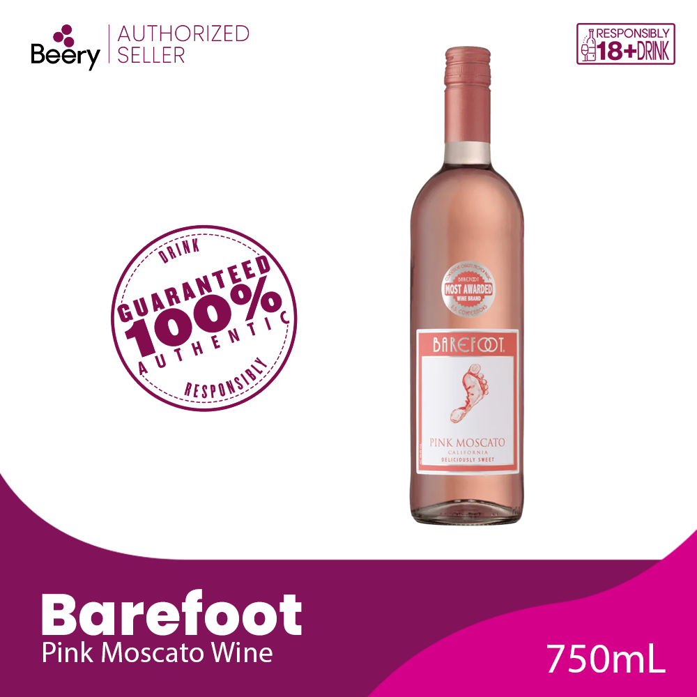 Barefoot Pink Moscato Wine 750ml