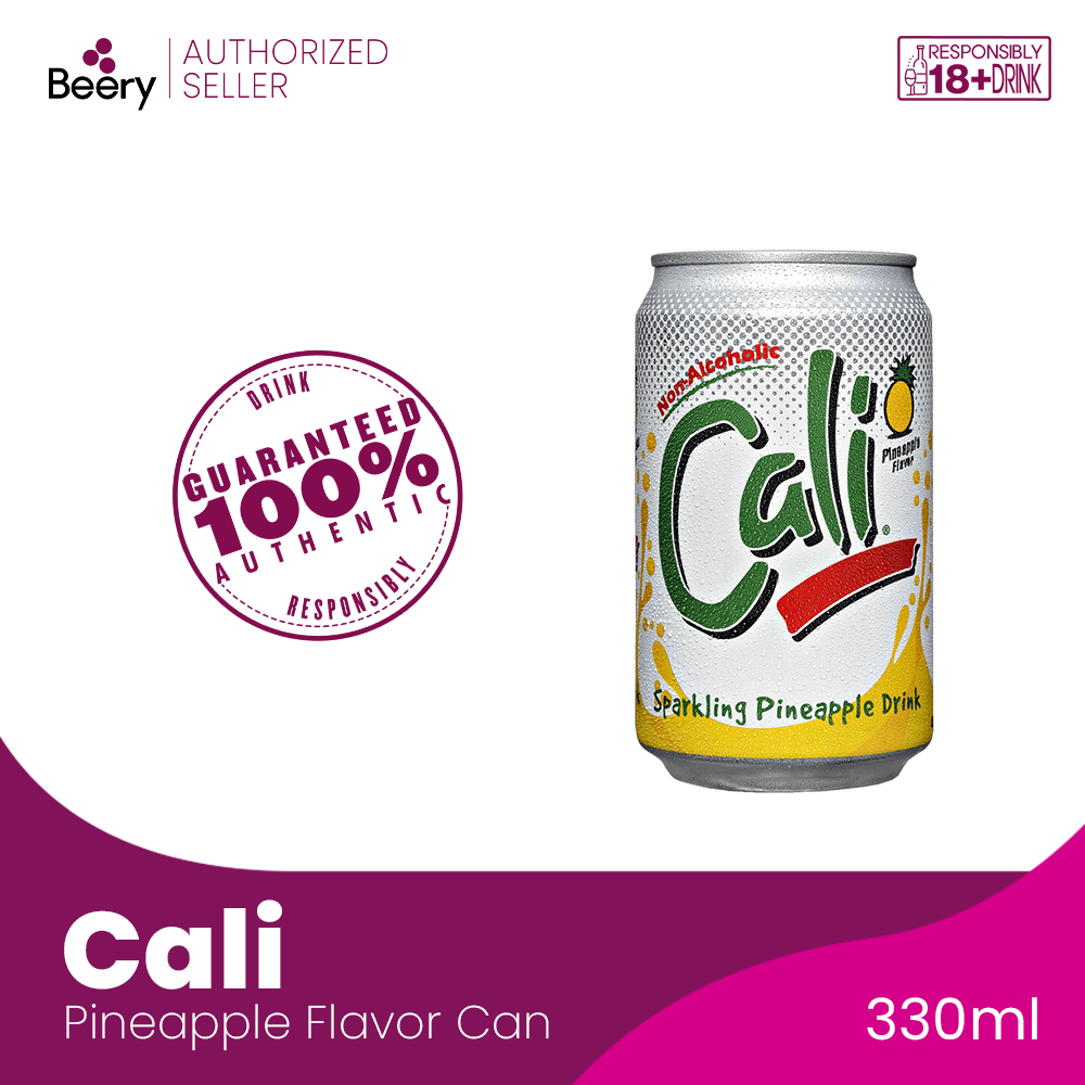 Cali Sparkling Pineapple Soft drink 330ml Can