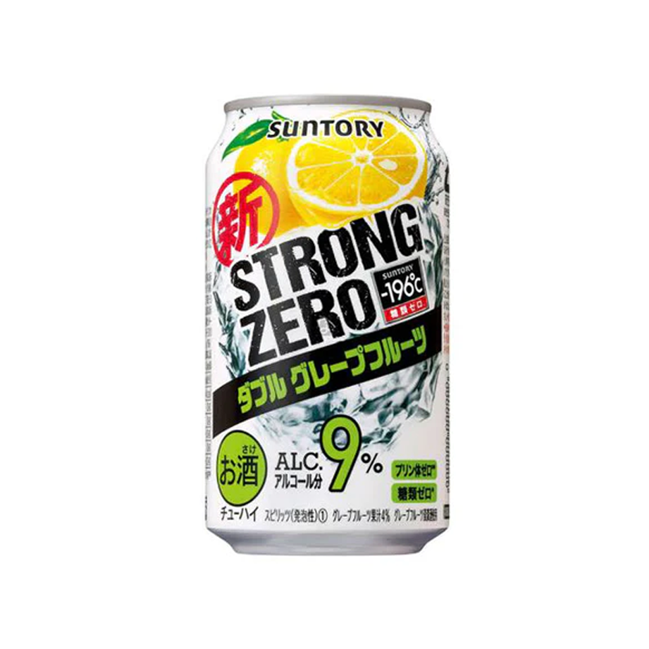 -196˚C Suntory Strong Zero Double Grapefruit Can 350ml