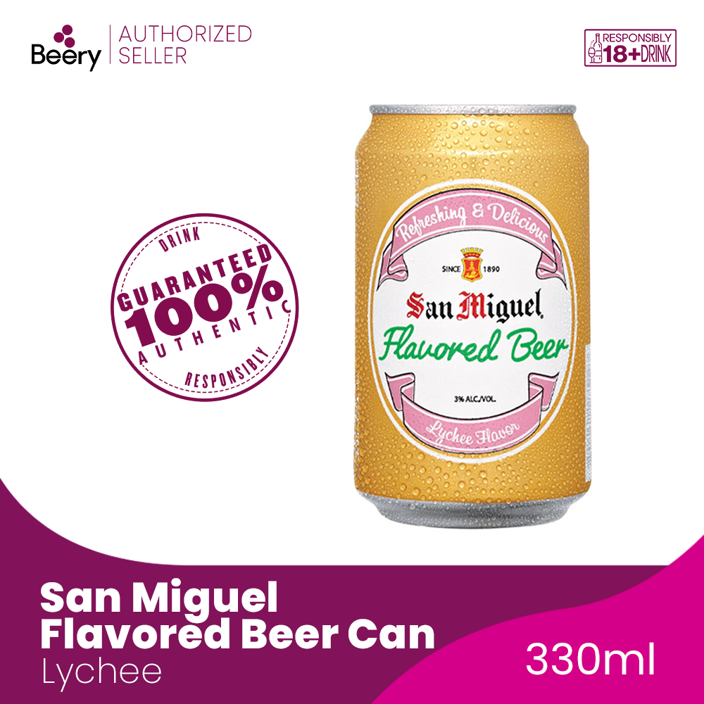 San Miguel Flavored Beer Lychee in can 330 mL SAN MIG LYCHEE